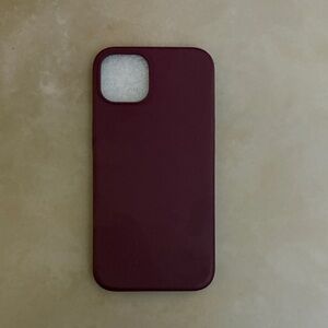 Premium Maroon silicone iPhone  13 Case